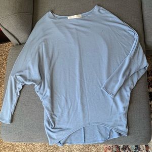 Blue Long Sleeve Top